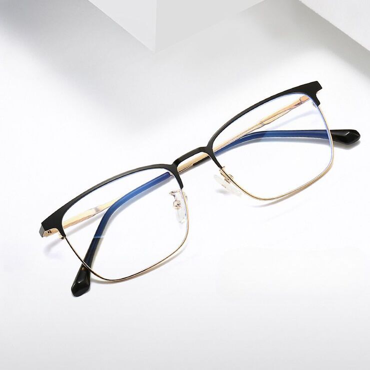 Metal glasses with blue light and UV protection 9678-2-GT