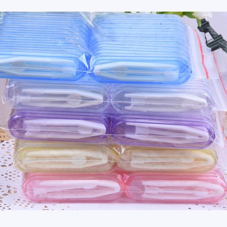 Plastic tweezers and stick with individual color packaging 331, size 7.2 * 2 * 1 cm