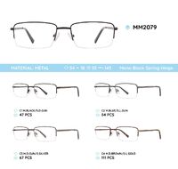 Nylor metal men's frame for glasses with spring hinges MM2079