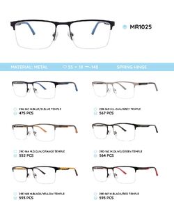 Металлическая оправа с дужками из материала TR-90 со встроенным флексом MR1025