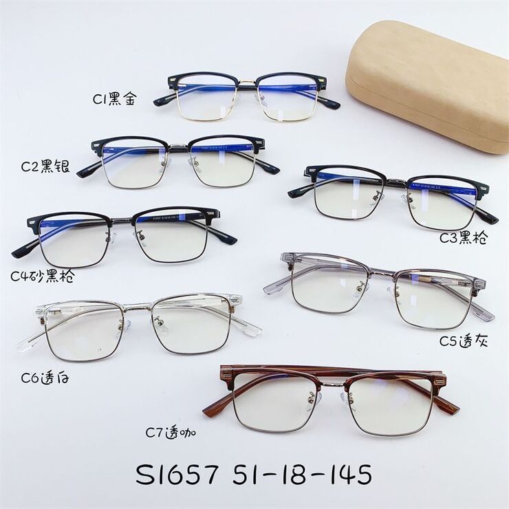 Hybrid frame, metal + TR90, with Blue Block protection SANTA S1657