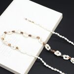 Gold-colored metal non-slip chain, with shell, for glasses and masks GL342