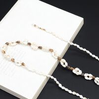 Металлическая нескользящая цепочка золотого цвета, с ракушками, для очков и масок GL342