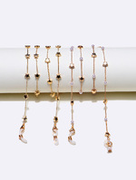 Set of two glasses chain with pineapple and bee GM066