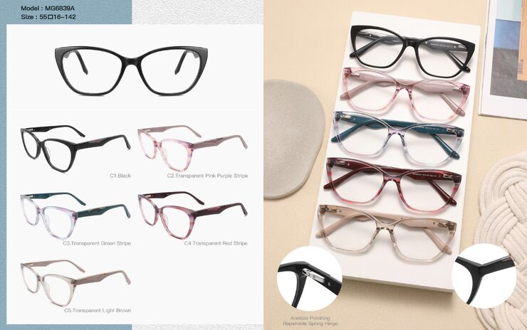 Оправа женская пластиковая из ацетата с флексом Big City MG6839A