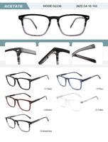 Plastic acetate frame for men with spring hinges B2236-DA