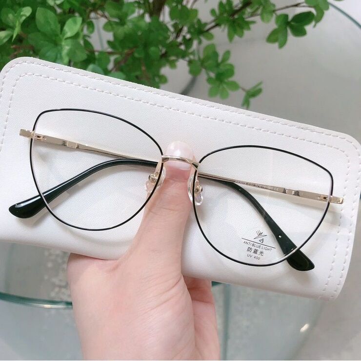 Combined frame (metal + TR90) with Blue Ray Cut protection lenses and flex MAMO F93072