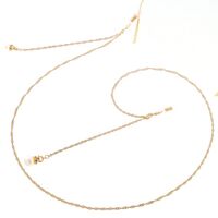 Металлическая нескользящая цепочка, с жемчугом, для очков и масок GL248