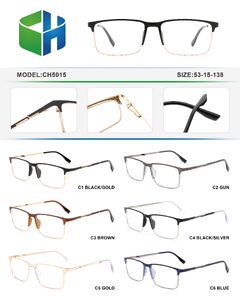 Metal frame with soft nose pad and spring hinges CH5015-DA