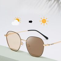 Очки металлические фотохромные с защитой от синего света 9649-2-GT