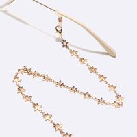 Металлическая нескользящая цепочка золотого цвета, с медной звездой, для очков и масок GL1600