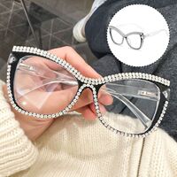 Reading PC plastic glasses with Blue Ray Cut protection, spring hinges and rhinestones for women KY239镶钻款, diopters from 0.00 to +4.00