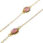 Металлическая нескользящая цепочка золотого цвета, с подвеской капля воды, для очков и масок GL107