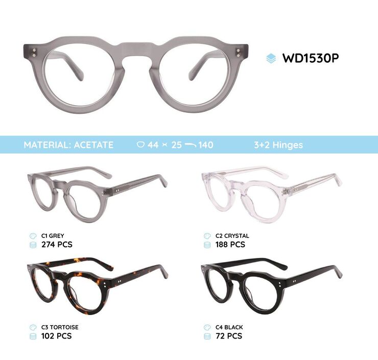 Plastic acetate eyeglasses frame for women WD1530P