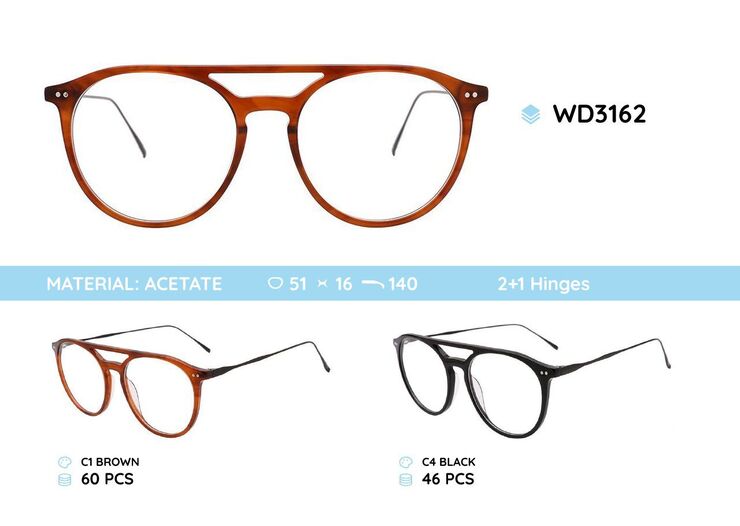 Plastic acetate eyeglasses frame for women WD3162