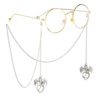 Металлическая нескользящая цепочка, с подвеской в виде летающего дракона, для очков и масок GL212