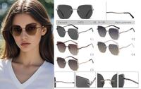 Rimless polarized metal sunglasses with nylon lenses Eberhard EH21072