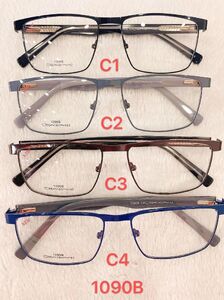 Metal frame for glasses with spring hinges 1090B
