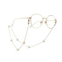 Metal non-slip chain, with pearl beads, for glasses and masks GA066