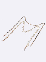 Набор из двух золотых и серебряных цепочек для очков со звездами GM136