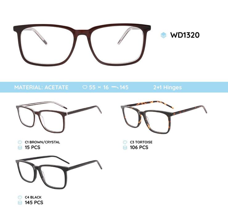 Plastic frames for glasses acetate material WD1320