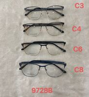 Metal frame for glasses with spring hinges 9728B