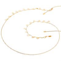 Металлическая нескользящая цепочка золотого цвета, со смайликами, для очков и масок GL103