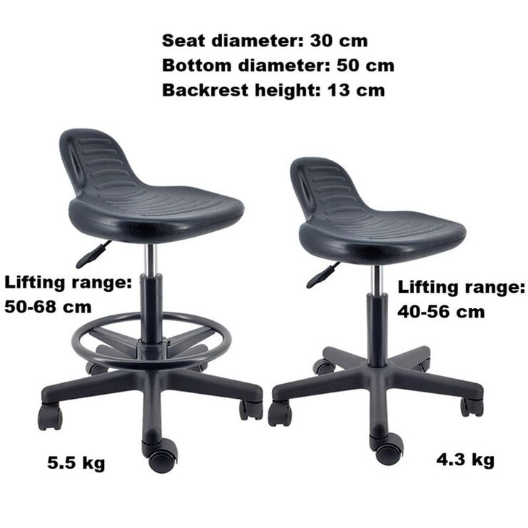 Стул вращающийся с подъемником и водостойкими сиденьем и спинкой 0810B, 0810L, 0810BZ, 0810LZ