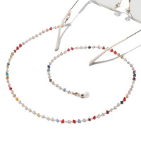 Металлическая цепочка со стразами для очков и масок GL1082