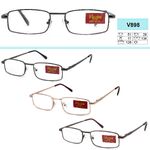Eyeglasses in a metal frame with case tube Vizzini 898 quality class I Diopter: +0,25 to +6,00 (step 0,25)