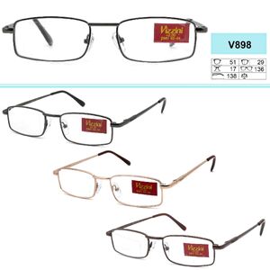 Eyeglasses in a metal frame with case tube Vizzini 898 quality class I Diopter: +0,25 to +6,00 (step 0,25)