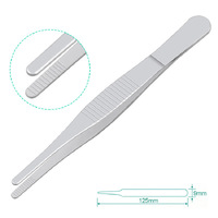 Set of 3 stainless steel tweezers with a PVC case TS-9803