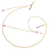 Металлическая нескользящая цепочка, с жемчужными шариками, для очков и масок GL187