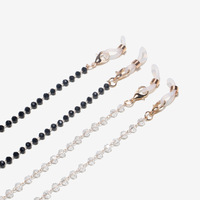 Набор из двух акриловых цепочек для очков с леопардовым принтом и фиолетовым GM083