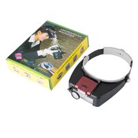 Binocular magnifier with backlight, magnifying glass with head mount 81007-A-XX, magnification: 1,5Х, 3Х, 8,5Х, 10Х