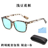 Blue Block plastic glasses with blue light protection for colorblind people, with case KY8082-6直板色盲