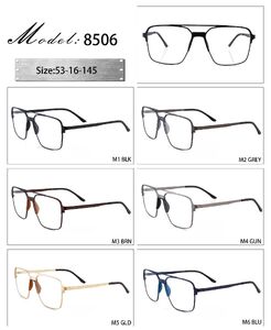 Metal frame with soft nose pad and spring hinges 8506-DA