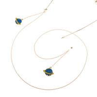 Металлическая нескользящая цепочка золотого цвета, с подвеской планета, для очков и масок GL814