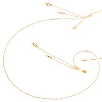 Металлическая нескользящая цепочка золотого цвета, с подвеской заклепка со стразами, для очков и масок GL148