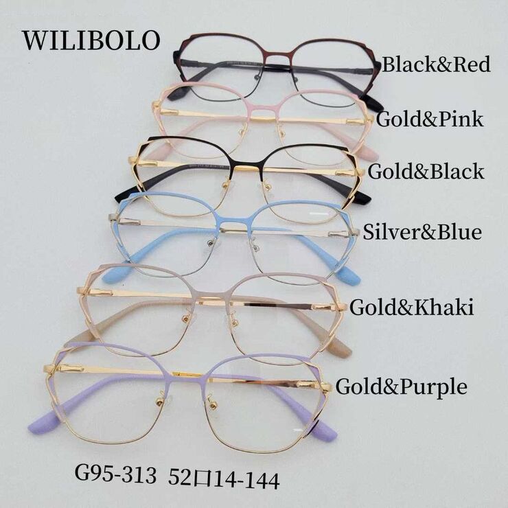 Metal ultrathin women's frames with spring hinges Wilibolo G95-313