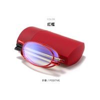 Metal folding eyeglasses for reading KY022-B with case and Blue ray cut, diopters from +1.00 to +4.00, PD62-64