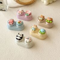 Mini soft contact lens kit retractable W-CT43熊兔白云花