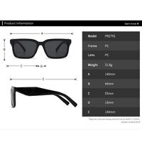 Пластиковые женские прямоугольные солнцезащитные очки PR27YS-EL