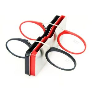 Plastic reading pince-nez glasses with case 6009, diopters from +1.00 to +3.50, RMC=62-64