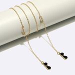 Металлическая нескользящая цепочка золотого цвета, с очками, для очков и масок GL1692