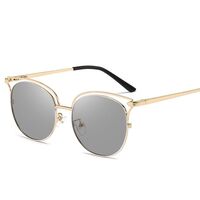 Очки металлические фотохромные с защитой от синего света 9704-GT