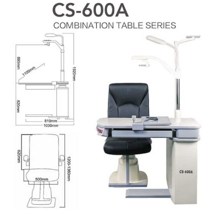 Ophthalmologist workstation, combined table + chair CS-600A, tabletop 1020*480 mm