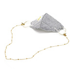 Легкая металлическая цепочка с бусинами для очков и масок GL1113