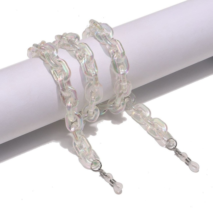 Золотая толстая металлическая цепочка для очков с кругами GB152