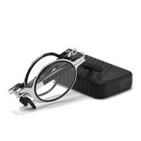 Очки металлические для чтения, складные, с футляром, c защитой Blue ray cut, диоптрии от +1.00 до +4.00, 9736-GT